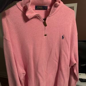 Men’s pink XL 1/4 zip polo RL